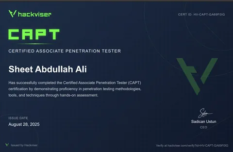 CAPT — Certified Associate Penetration Tester certificate