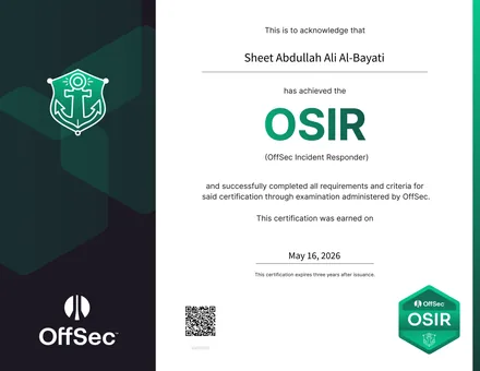 OSIR — OffSec Incident Responder certificate